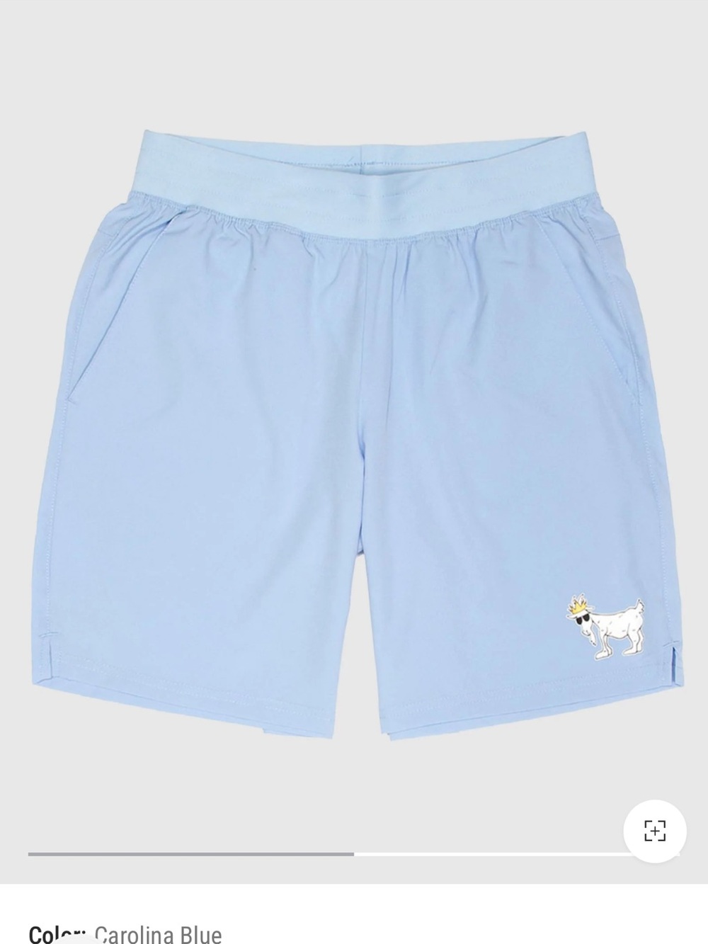 GOAT Men's Carolina Blue Athletic Shorts, size small